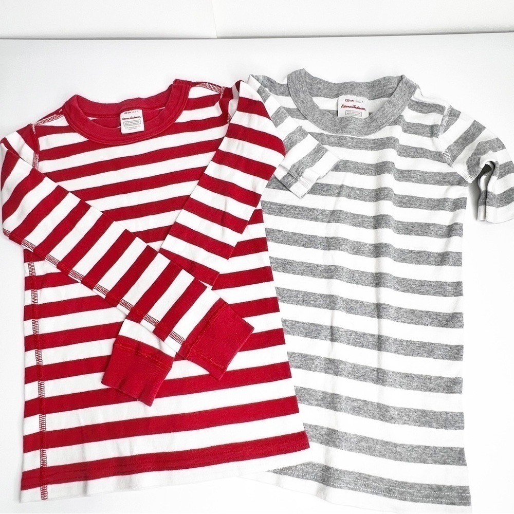 Hanna Andersson 2 Striped Pajama‎ Tops